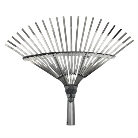 Грабли веерные пластинчатые (22 зуб.) металл.основание, оцинк.