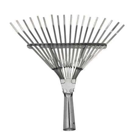 Грабли веерные пластинчатые (18 зуб.) металл.основание, оцинк.