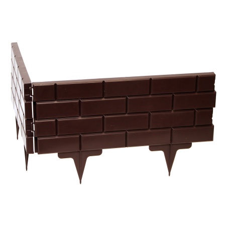 Забор декор. п/эт. "Кирпич" 5секц. 19смх2,5м (коричневый)