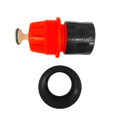 Коннектор (быстросъем) для шланга 1" с функцией СТОП п/эт АР1205