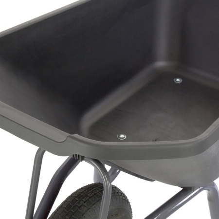 Тачка строительная 1-колесная 170кг, пласт.кузов 110л, пневм.колесо 4.00-8