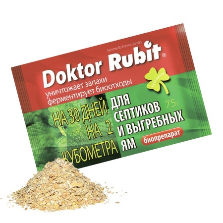 Средство "Доктор Рубит" для выгребных ям и септиков, 75г