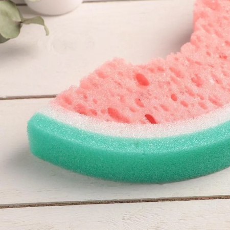 Губка банная "Арбуз" 20х9х3см (гб036)