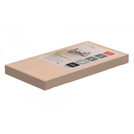 Полка настенная металл."Барселона 11" 45х24,5х30см (черный)