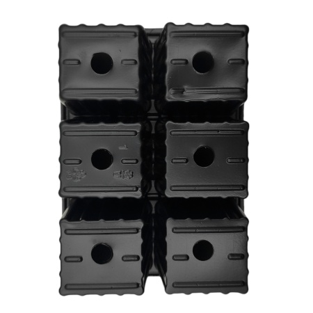 Мини-парник с крышкой 57х18х12см (3шт. мини-кассеты по 6яч., крышка, поддон) (полистирол) цветной