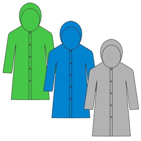 Плащ-дождевик с застежкой мужской (PVC) р-р 48-52, цвет в ассортименте