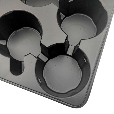 Кассета транспортная для рассады 18яч. d9см 540х320мм (полистирол) черная