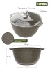 Кастрюля алюмин. 4л (АП) Premium Гранит mokko (44902) (Мечта)