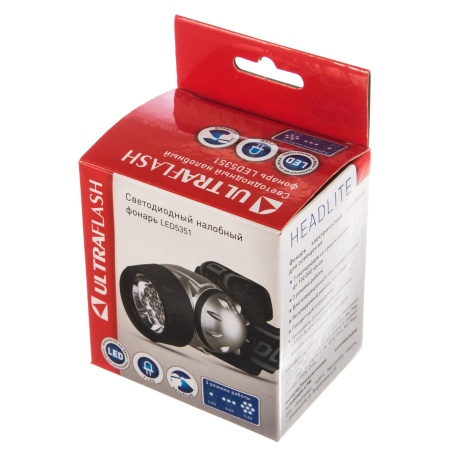 Фонарь светодиодный налобный Ultraflash 909LED5 (5LED, 1 реж., 3хR6)