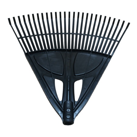 Грабли веерные пластинчатые 650х600мм (27 зуб.) полипропилен., d22мм "PROTEX Умелец" (черный)