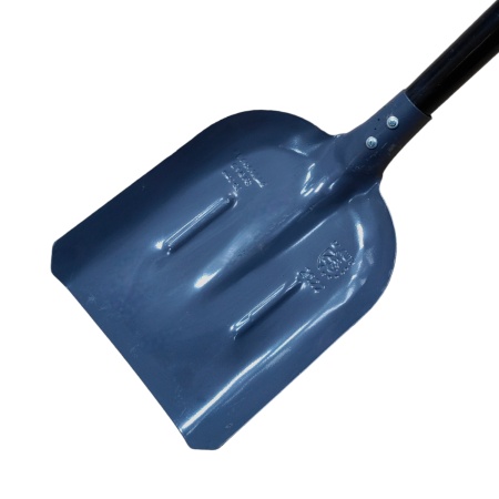 Лопата совковая высокопрочная "PROTEX Гефест" (рельс.сталь) 275х230мм, усилен.ал.чер. с пласт.ручк.