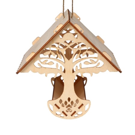 Кормушка для птиц "Узорное дерево" 23х21х15см (фанера)