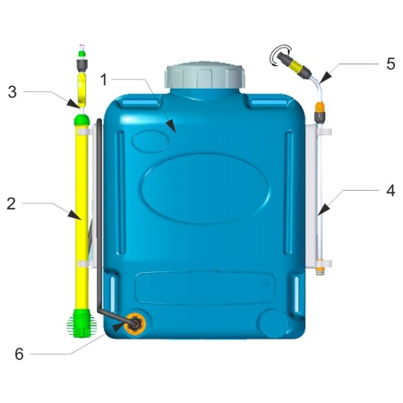 Опрыскиватель гидравлический ранцевый "Туман" 10л ОГ-103 / ОГ-102
