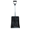Лопата снеговая "Метель-Авто" п/эт. черная, с алюм.накл., алюм.черенком, ручкой 280х365мм