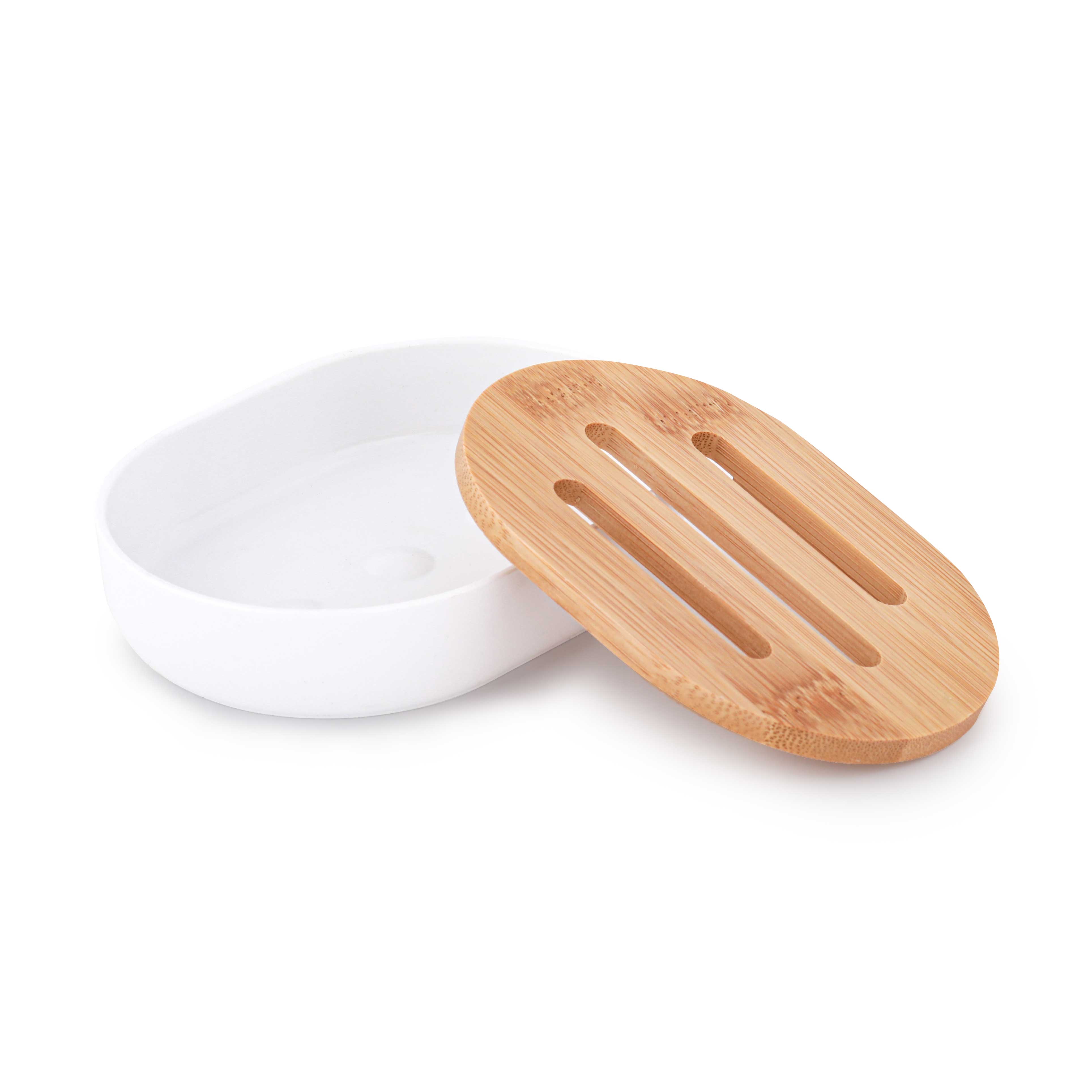 Мыльница п/эт. "Бамбук" (белый)