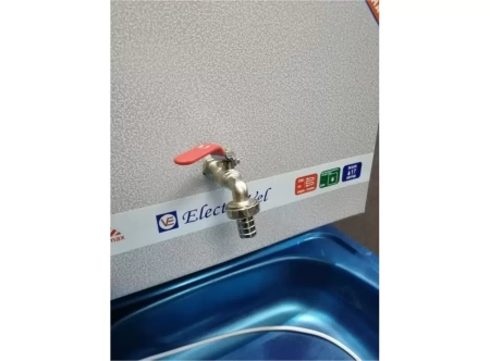 Умывальник дачный "ElectroVel" (бачок 17л, нерж.мойка, ЭВН) (серебро на белом)